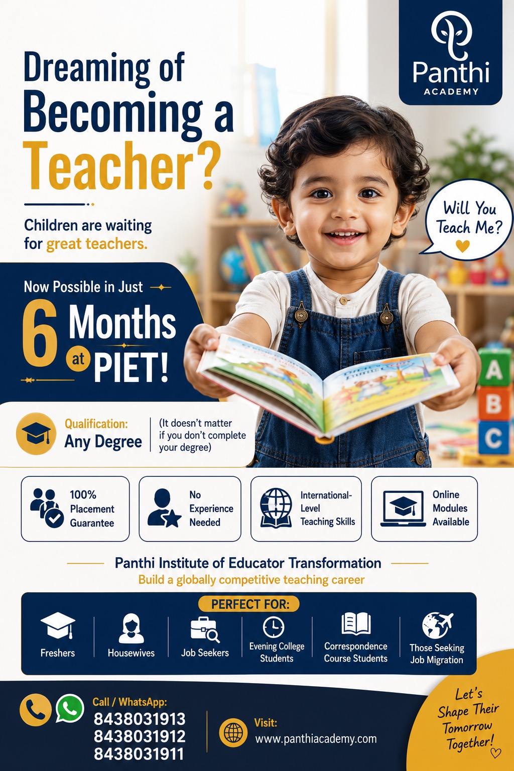 PIET — Dreaming of Becoming a Teacher? Join Panthi Academy