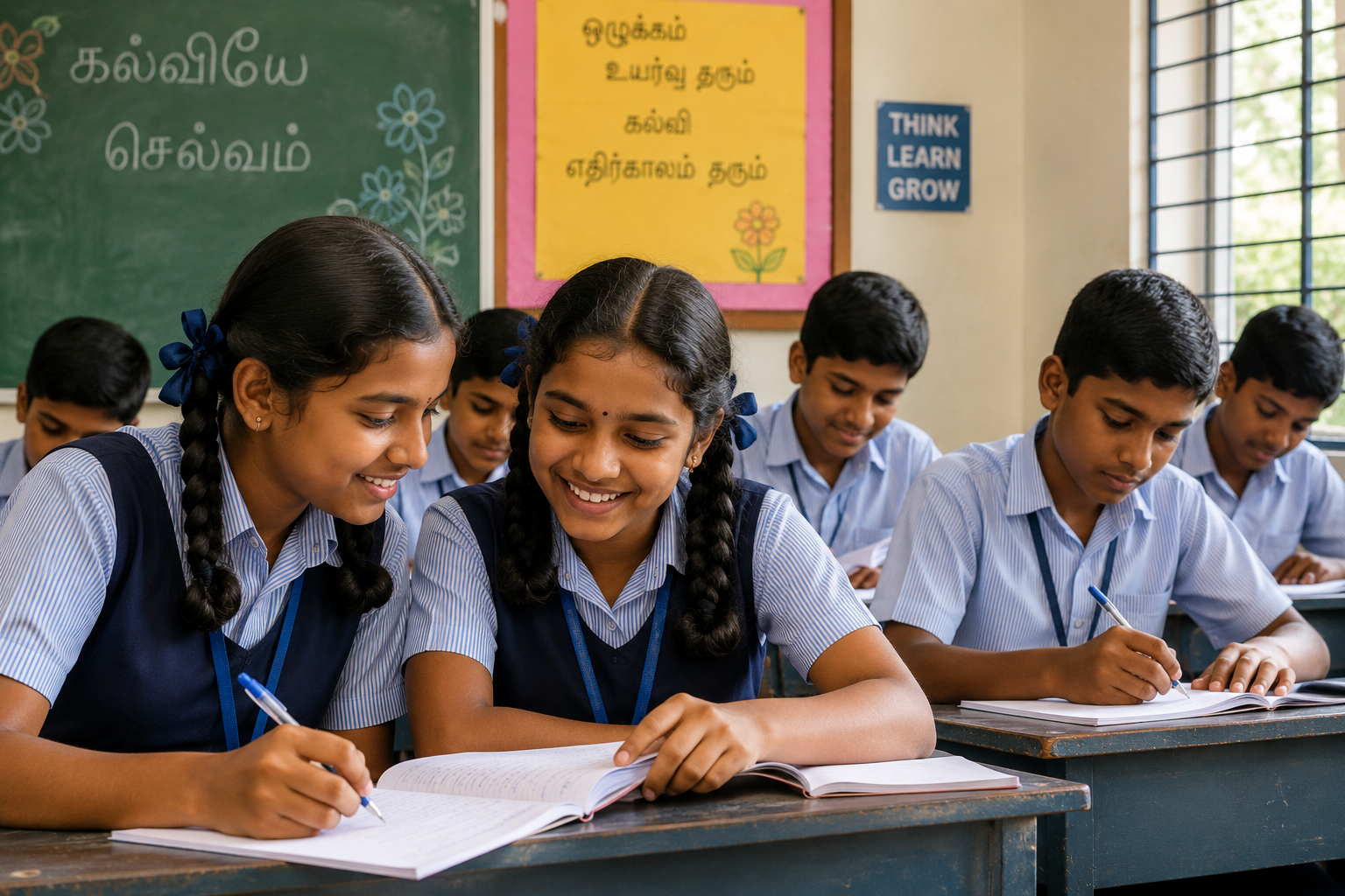 Young children learning in nursery school